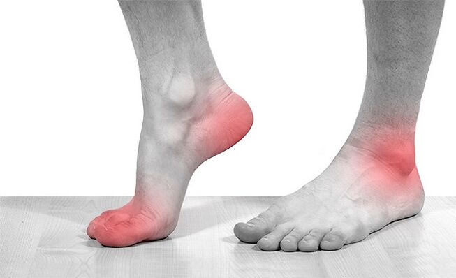 pain in the ankle joints with arthropathy