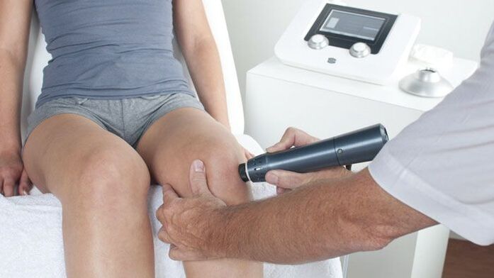 Ultrasound treatment procedure for knee joint pain