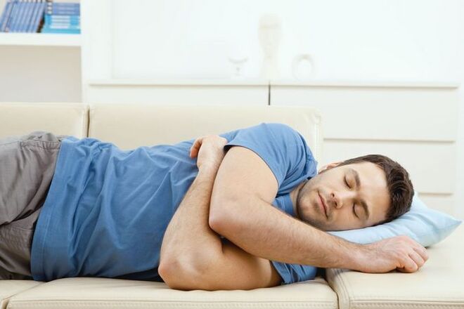 Awkward posture during sleep as a cause of lower back pain
